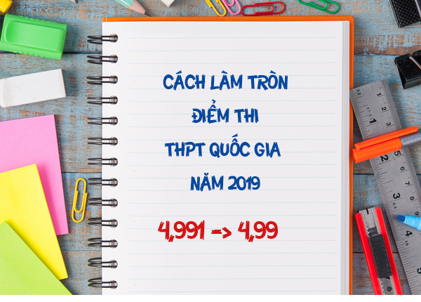 Điểm thi THPT quốc gia 2019 sẽ được làm tròn 2 con số thập phân